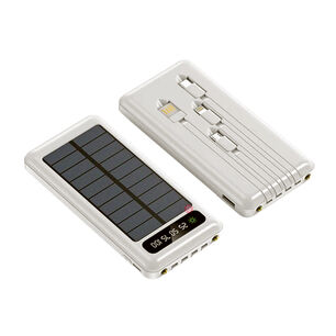 Power Bank Solar 10000mah Con Cable Carga Blanco - Ps