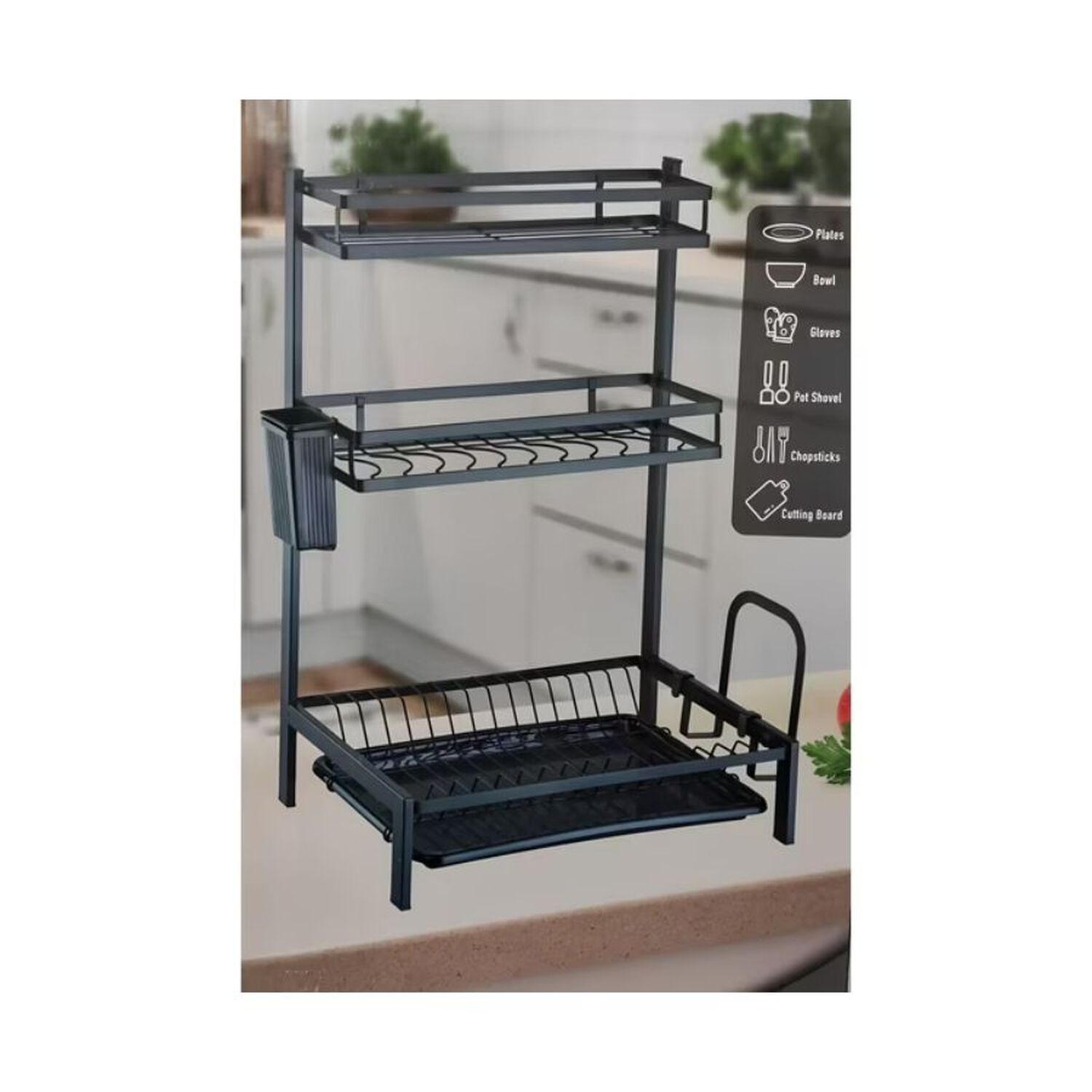 Rack Escurridor De Platos 3 Niveles image number 2.0
