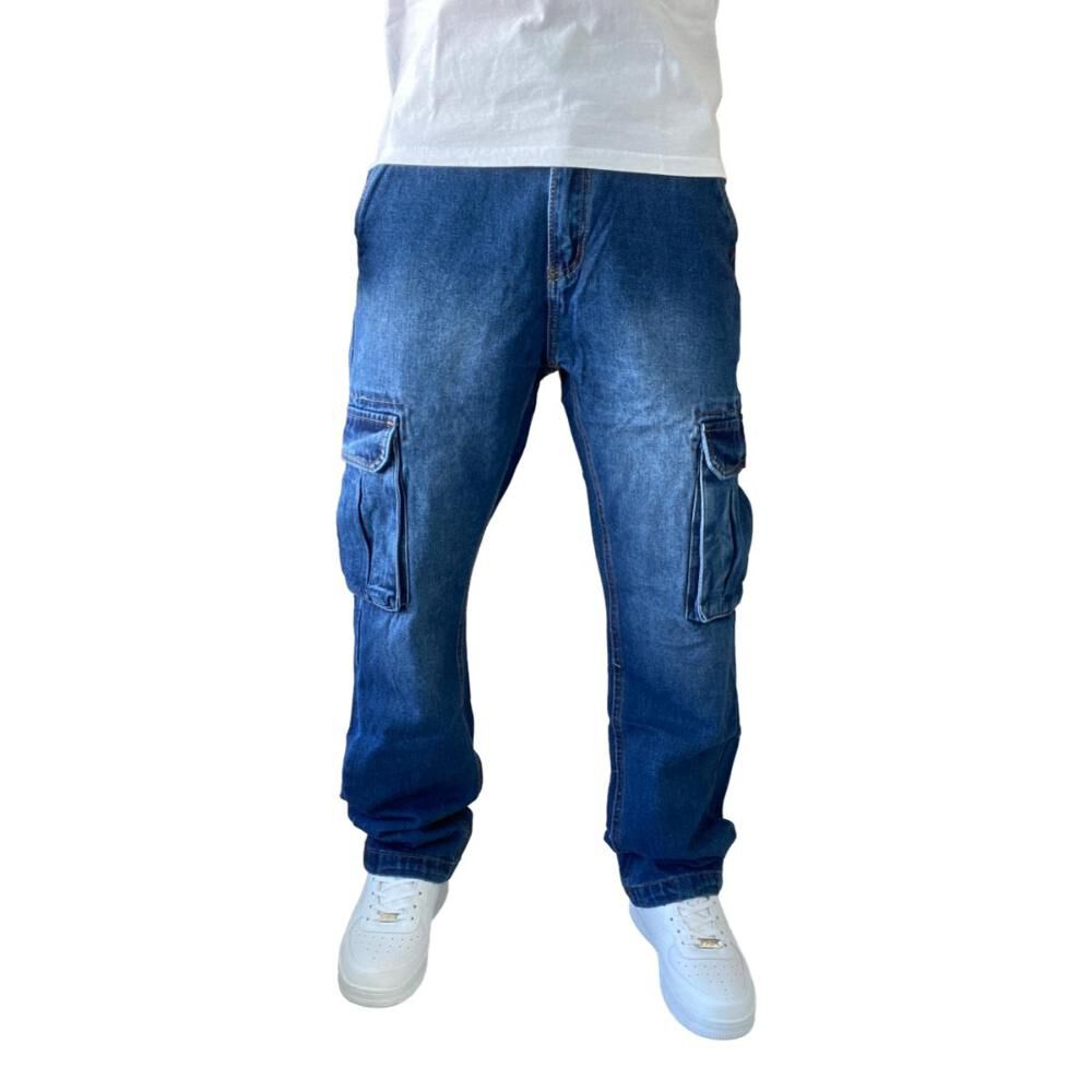 Jeans Diábolo Cargo Relaxed Fit Hombre image number 1.0