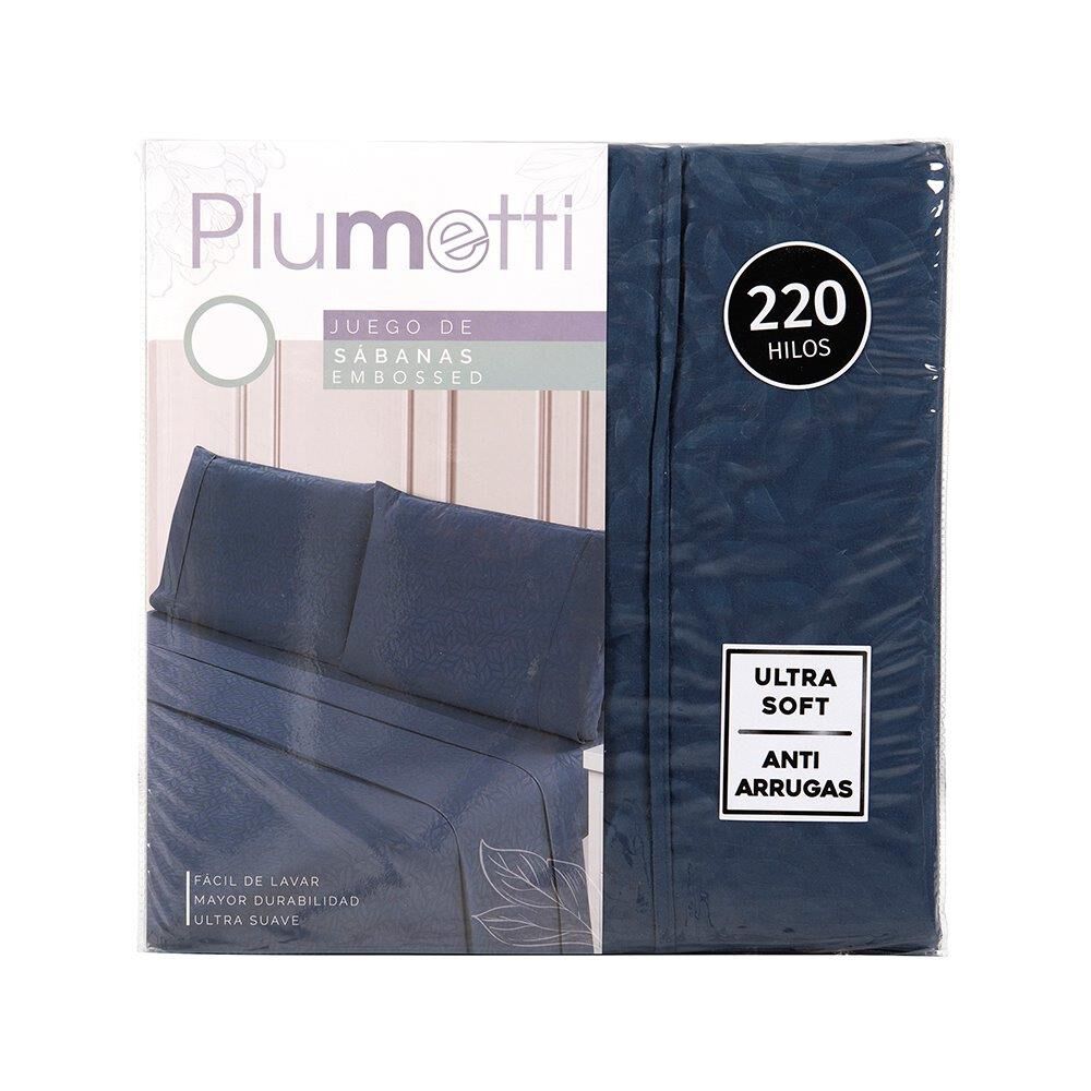Sabana Plumetti Embossed 1.5 Plazas Azul image number 4.0