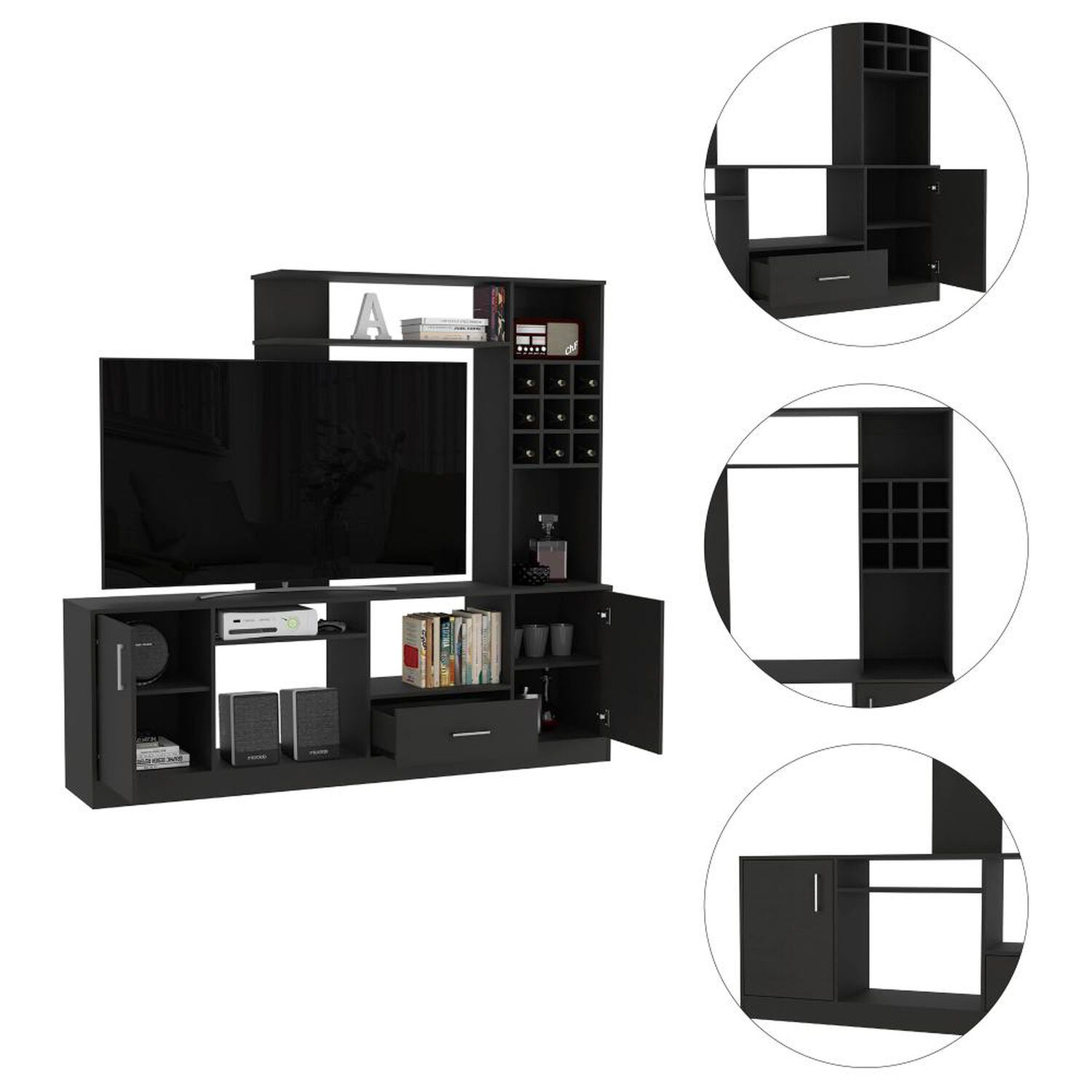 Estante Tv 60" Con Bar Kava Beijing - Rovere Tuhome image number 7.0