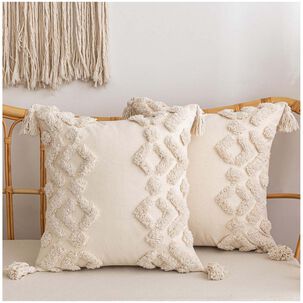 Pack De 02 Fundas De Cojin Dise&ntilde;o Boho 45x45 Cm Mod90