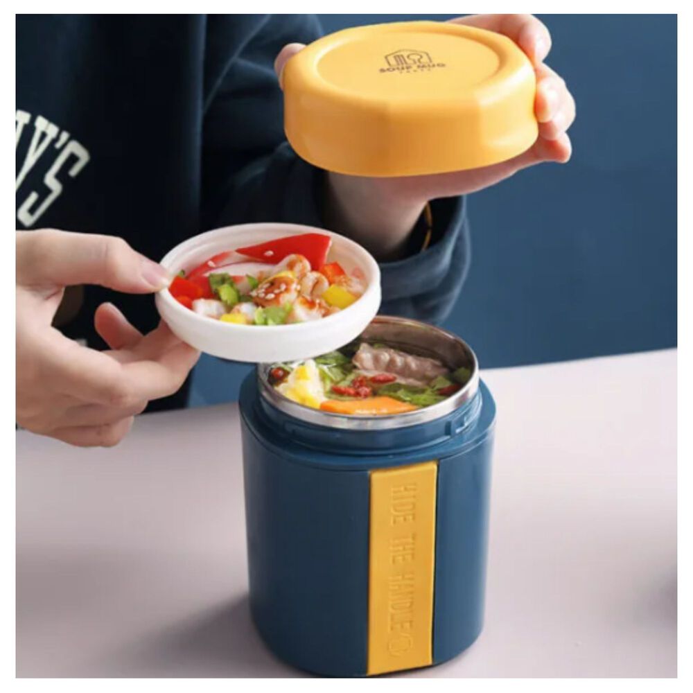Termo T&aacute;per T&eacute;rmico Estilo Vaso Con Tenedor Oficina Y Escolar image number 0.0