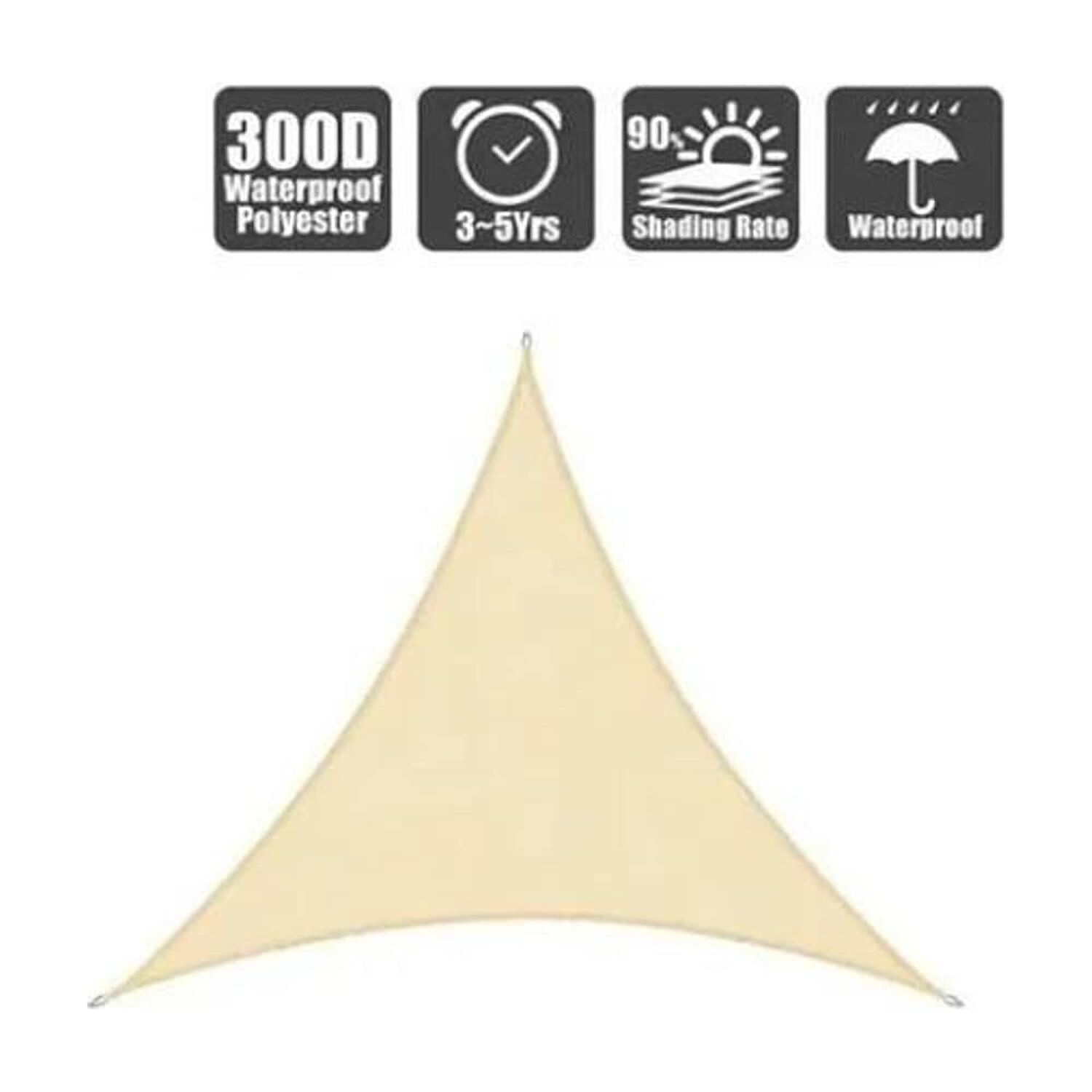 Toldo Vela Triangular Impermeable Para El Sol 5x5x5 image number 4.0