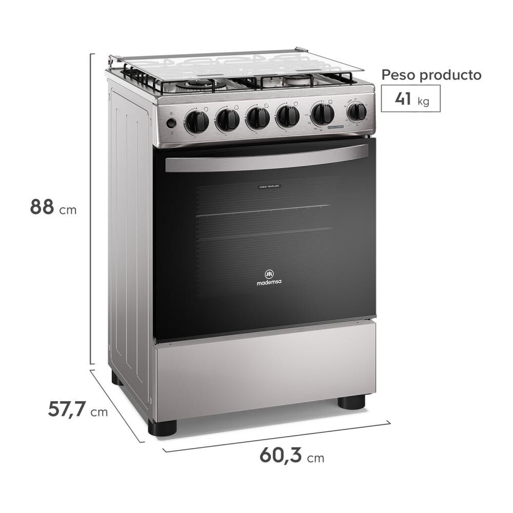 Cocina A Gas Mademsa Fm4ssc 4 Quemadores image number 2.0