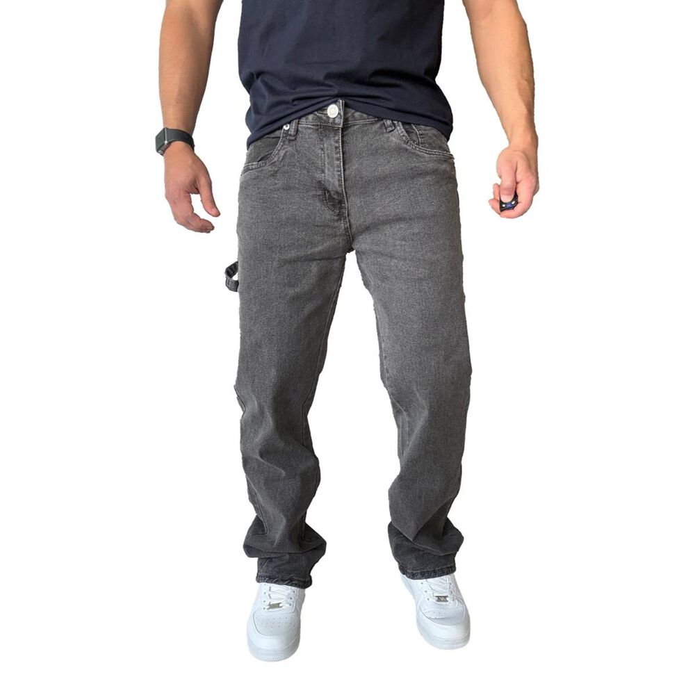 Jeans Cargo Elasticado Recto Gris image number 3.0