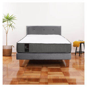 Cama Europea Zen Best 1.5 Plaza Tela Velvet Gris + Respaldo