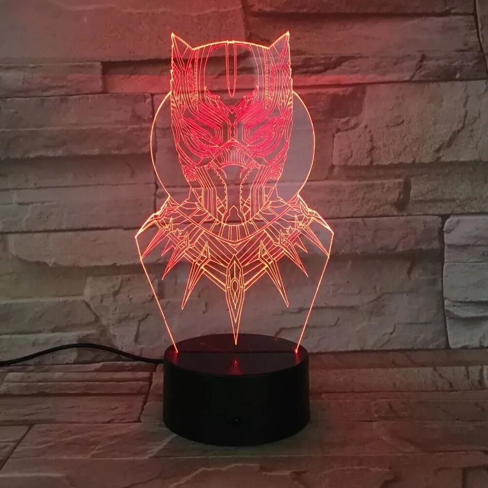 Lampara 3d Pantera Negra image number 1.0