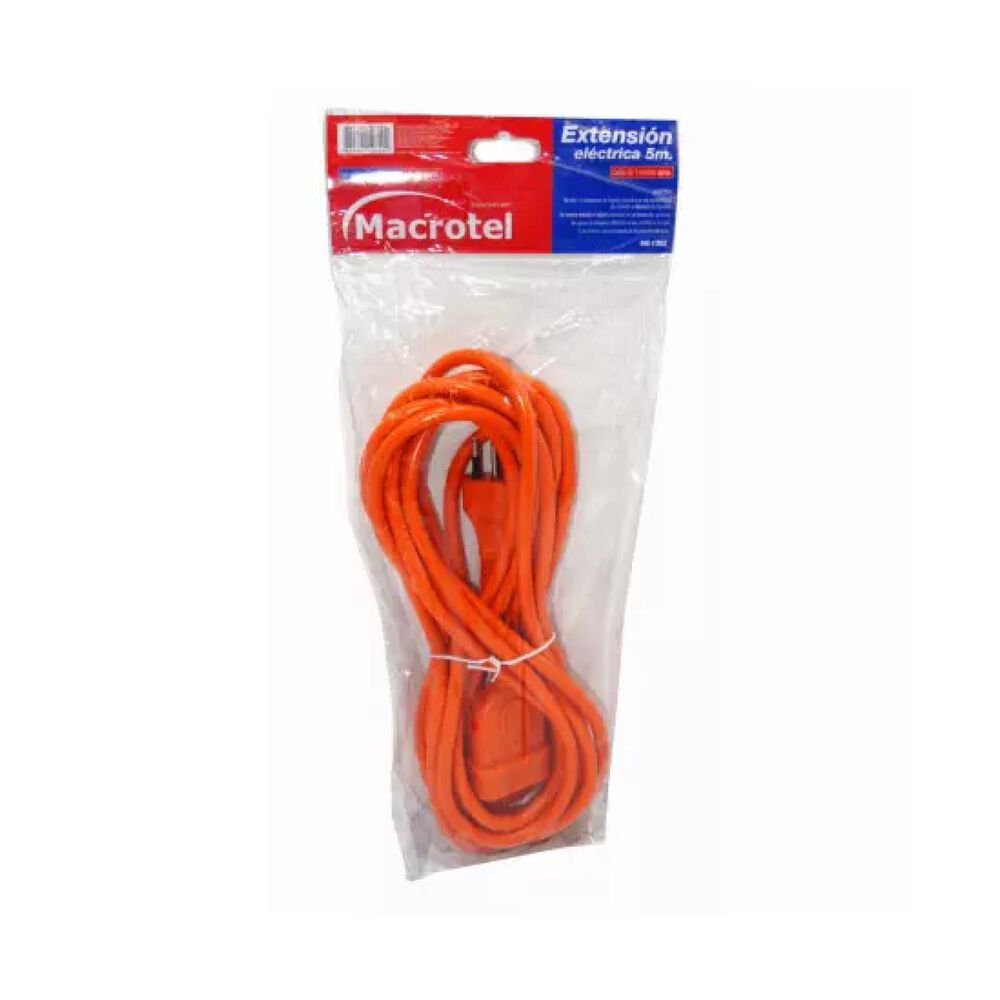 Alargador Extension De Corriente 5mts 10a Naranja Macrotel image number 4.0