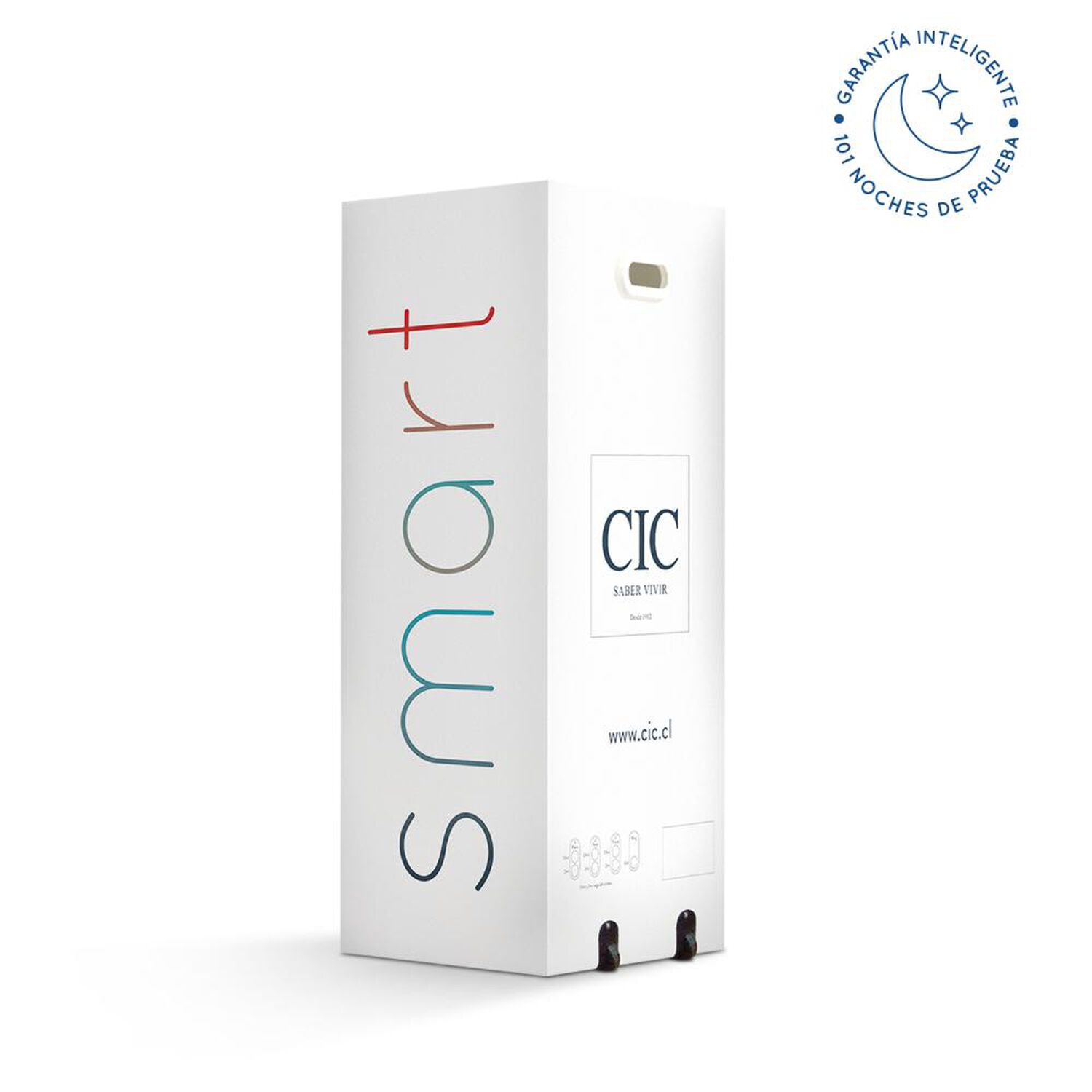 Cama Europea Cic Smart / 1 Plaza / Base Normal + Respaldo image number 10.0