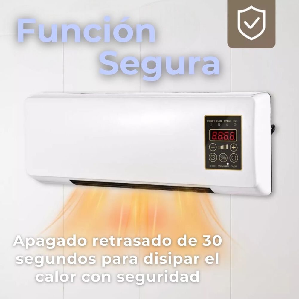 Calefactor Y Ventilador 2 En 1 Portátil Modular Pared Mesa image number 8.0