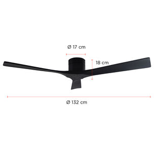 Ventilador De Techo Boston Negro 52 Primaterm