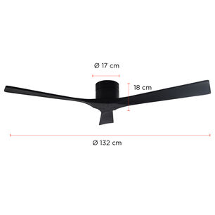 Ventilador De Techo Boston Negro 52 Primaterm