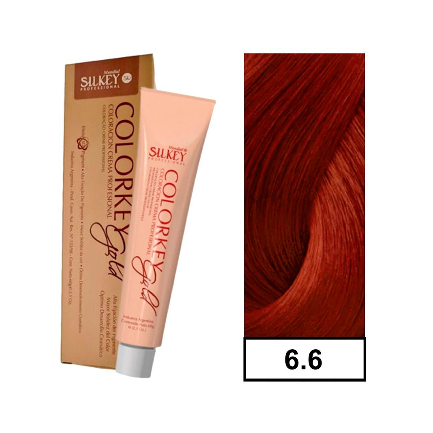 Colorkey Gold - Tintura Permanente Efecto 3d Pigment 60gr + Oxidante - 6.6 Rubio Oscuro Rojizo image number 0.0