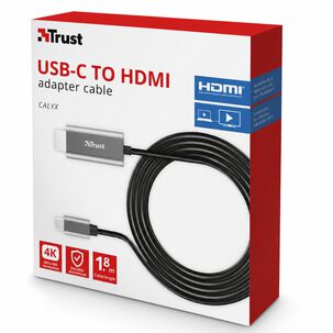 Cable Hdmi A Usb C Trust Calyx 4k Profesional 1.8m