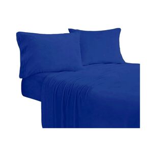 Sabanas 2 Plazas Elasticada 4 Piezas Polar 144 Hilos Azul Oscuro