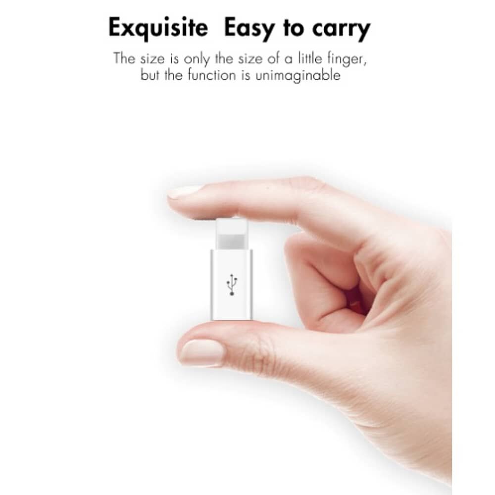 Adaptador Para Iphone Lightning Otg De 8 Pines Macho A Micro Usb V8 Hembra image number 7.0