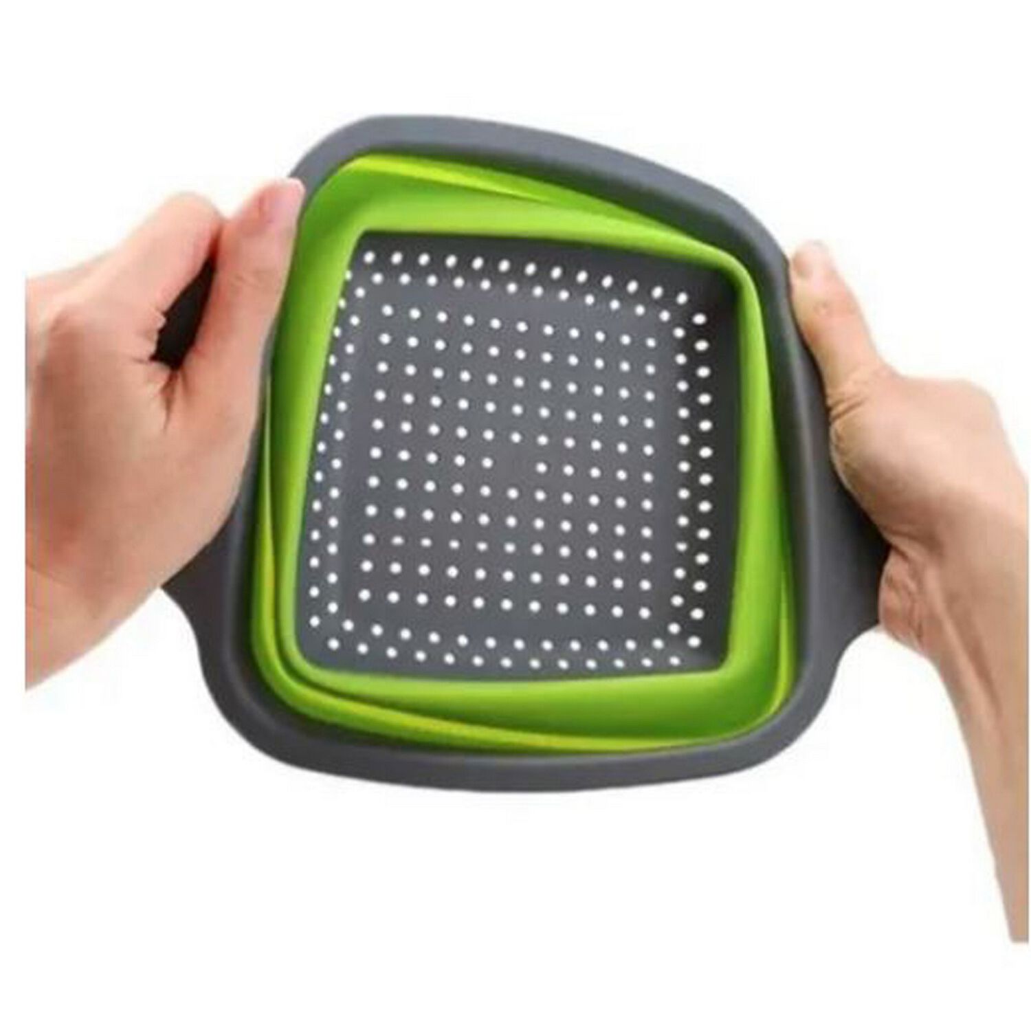 Pack 2 Coladores Escurridor Rectangular Cocina Verde image number 1.0