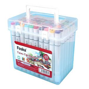 Set 60 Marcadores Doble Punta Colores