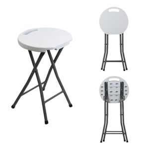 Pack X10 Piso Banquito Silla Taburete 46cm Plegable Pl&aacute;stico