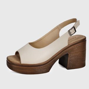 Sandalia Cuero Yanil Beige