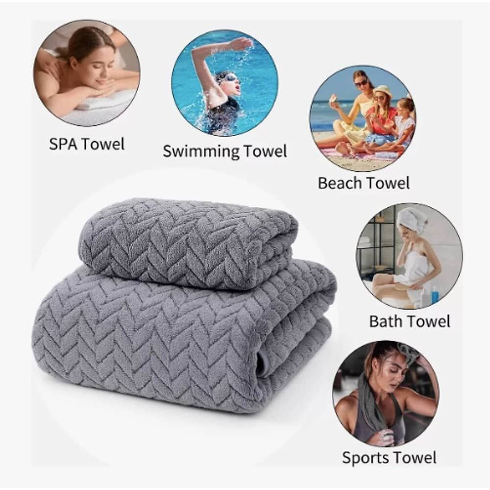 Juego De 2 Toallas De Ba&ntilde;o Altamente Absorbentes image number 3.0