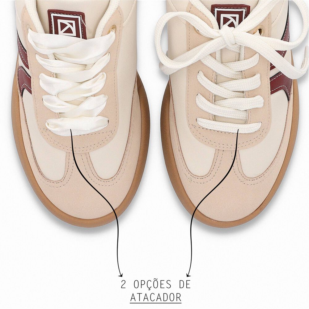 Zapatilla Mujer Beige/burdeo Caroline Piccadilly image number 2.0
