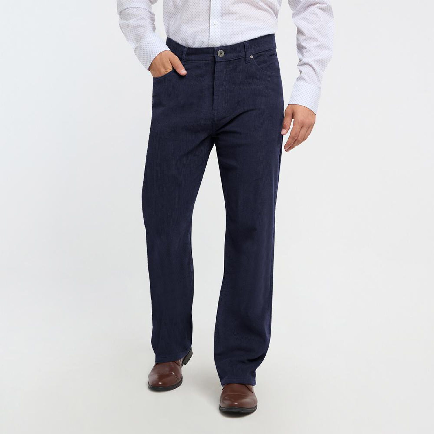 Pantal&oacute;n Liso Tiro Medio Regular Hombre Herald image number 0.0