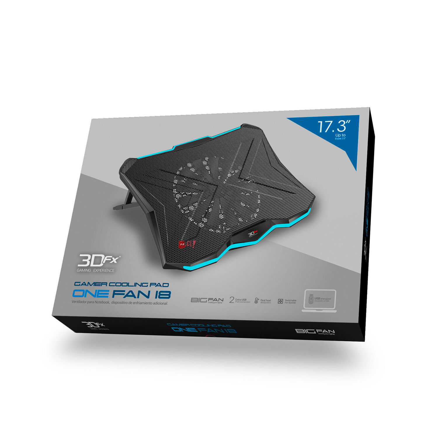 Base Ventilador Notebook Gamer 17,3 Pulgadas One Fan 18 - Ps image number 1.0