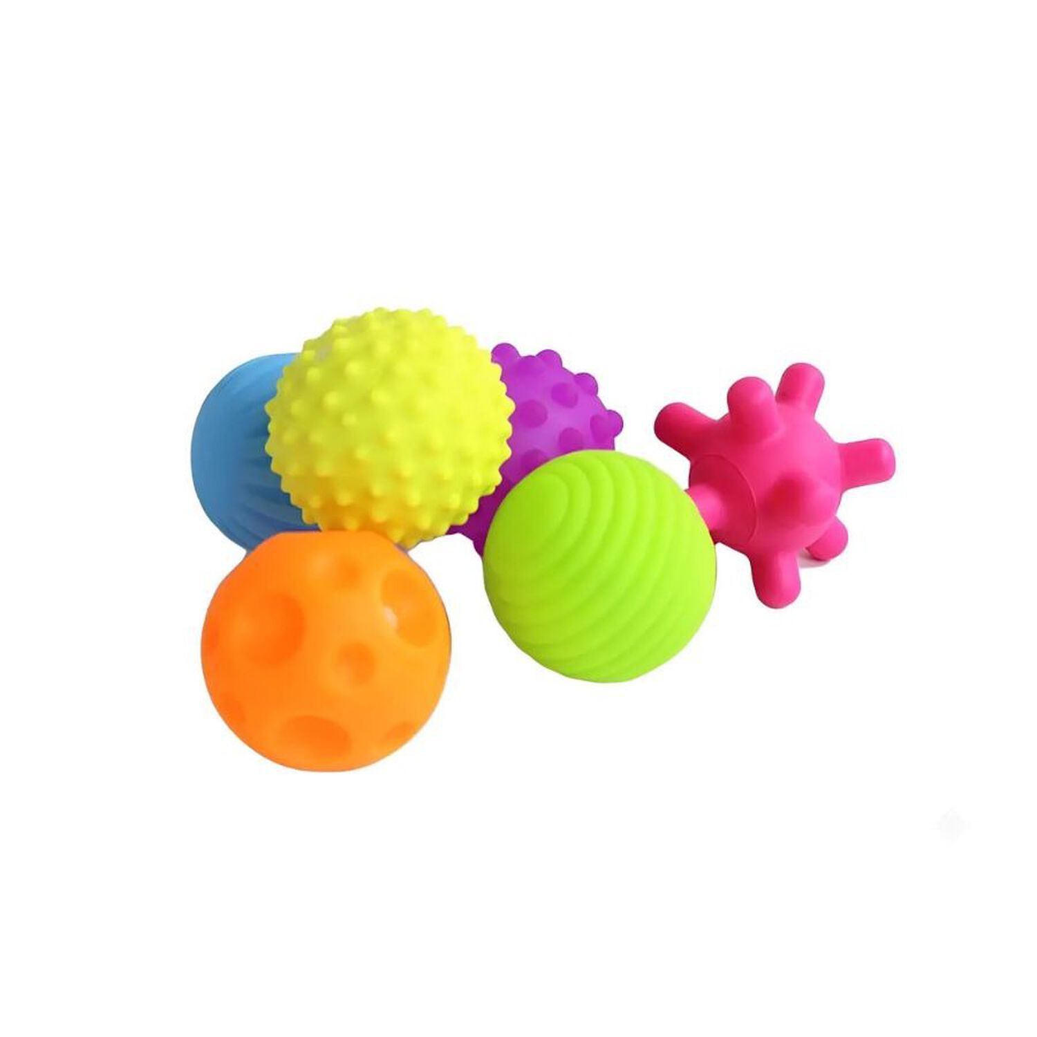 Set 6 Pelotas Sensoriales Bebe Texturas Estimulacion image number 4.0