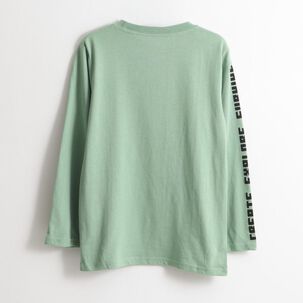 Polera Ml Ni&ntilde;o Personaje Grande Minecraft