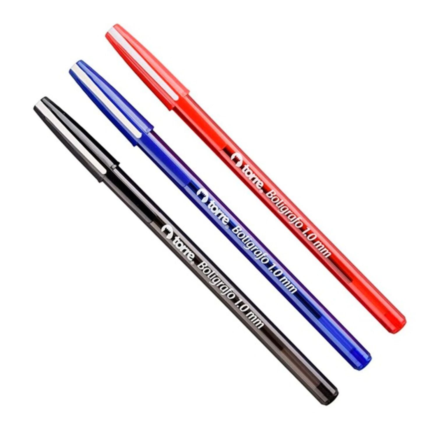 Pack X 4 Blister 5 Bol&iacute;grafos 1.0mm 2 Azul 2 Negro 1 Rojo Torre image number 1.0