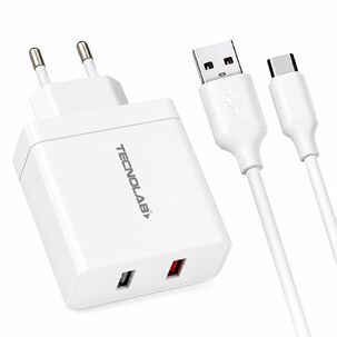 Cargador R&aacute;pido Qc 3.0 18w Usb-a A Usb-c Certificado - Ps