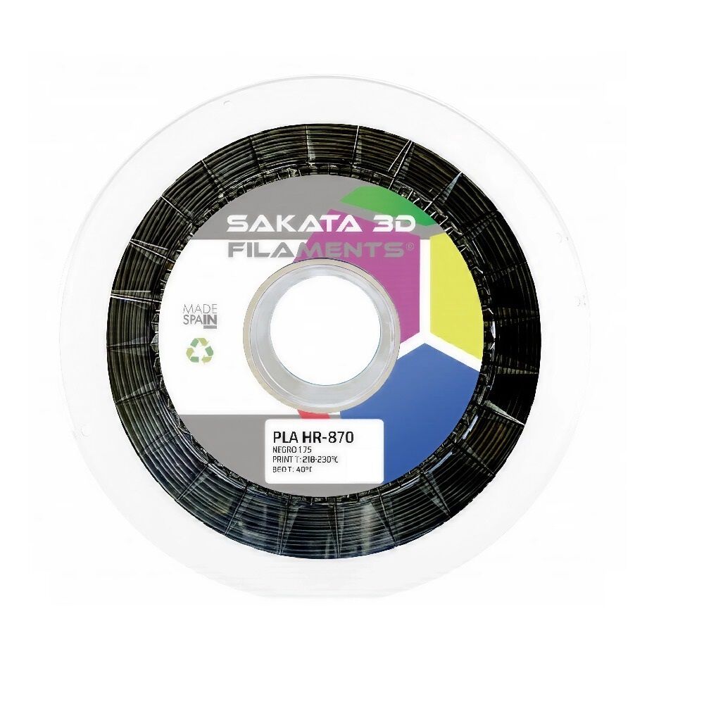 Filamento Sakata Pla Hr-870 Negro 1.75mm 2.5kg image number 0.0