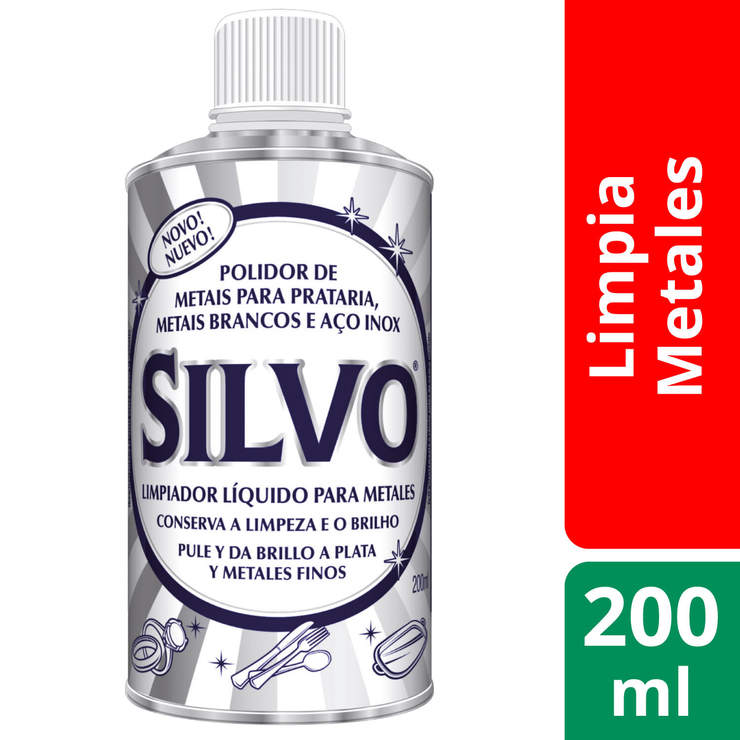 Limpiador Liquido Para Metales Finos Y Plata 200ml - Silvo image number 0.0