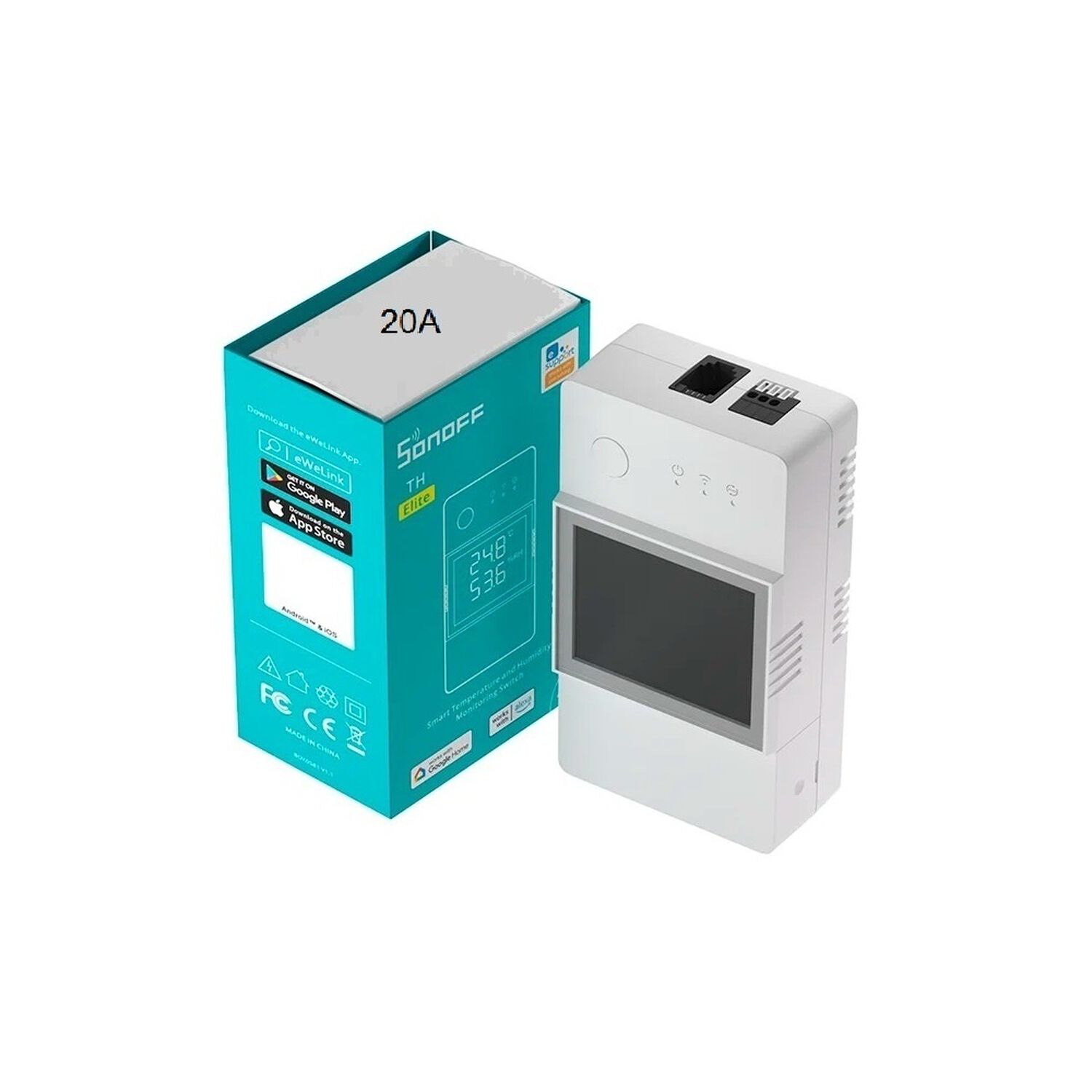 Interruptor Wifi Sonoff Th Elite 20a Para Sensores Sonoff image number 0.0