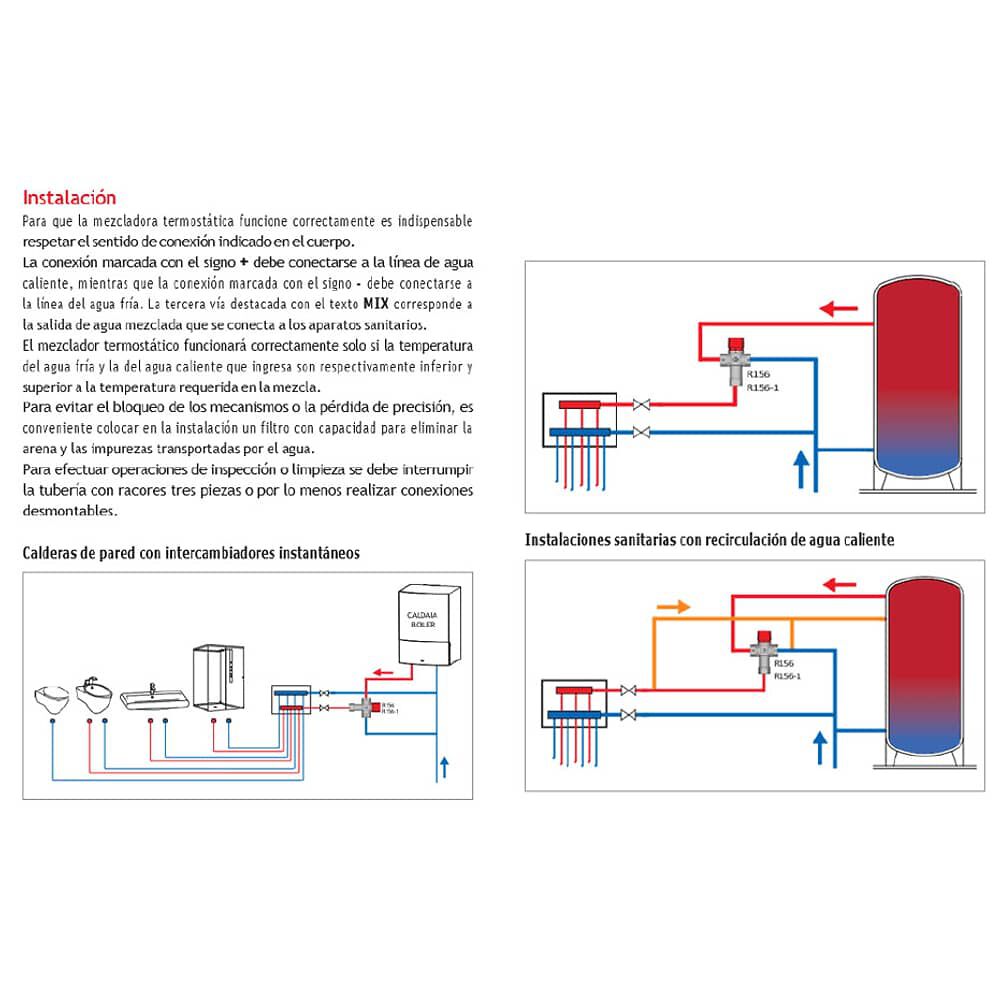 V&aacute;lvula Mezcladora Termost&aacute;tica 3/4" 10 Bar image number 3.0