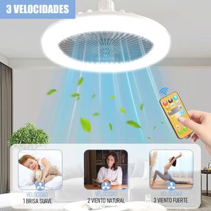 L&aacute;mpara Ventilador 2 En 1 Con Control Remoto