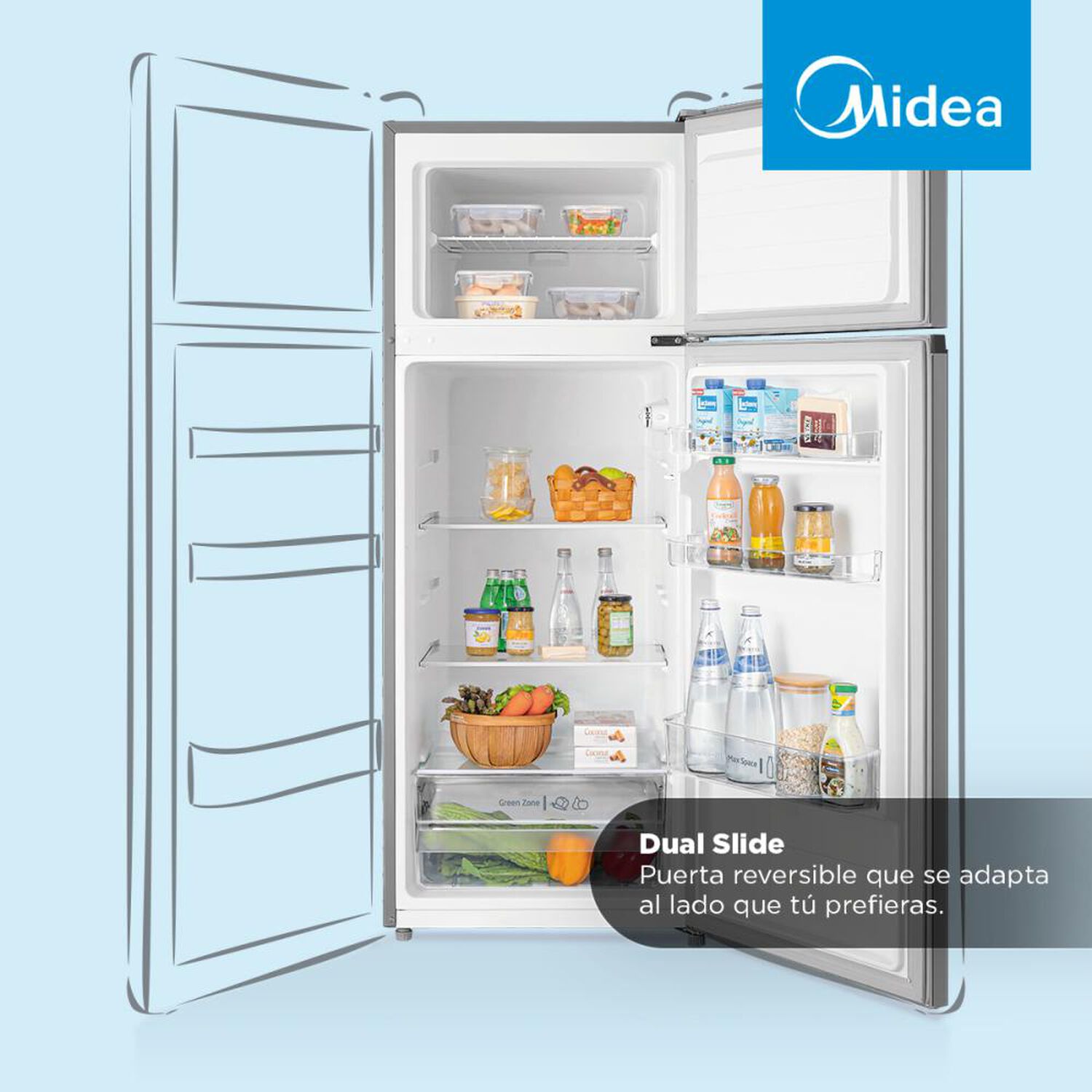 Refrigerador Top Freezer Midea MDRT294FGE50 / Fr&iacute;o Directo / 204 Litros / E image number 4.0