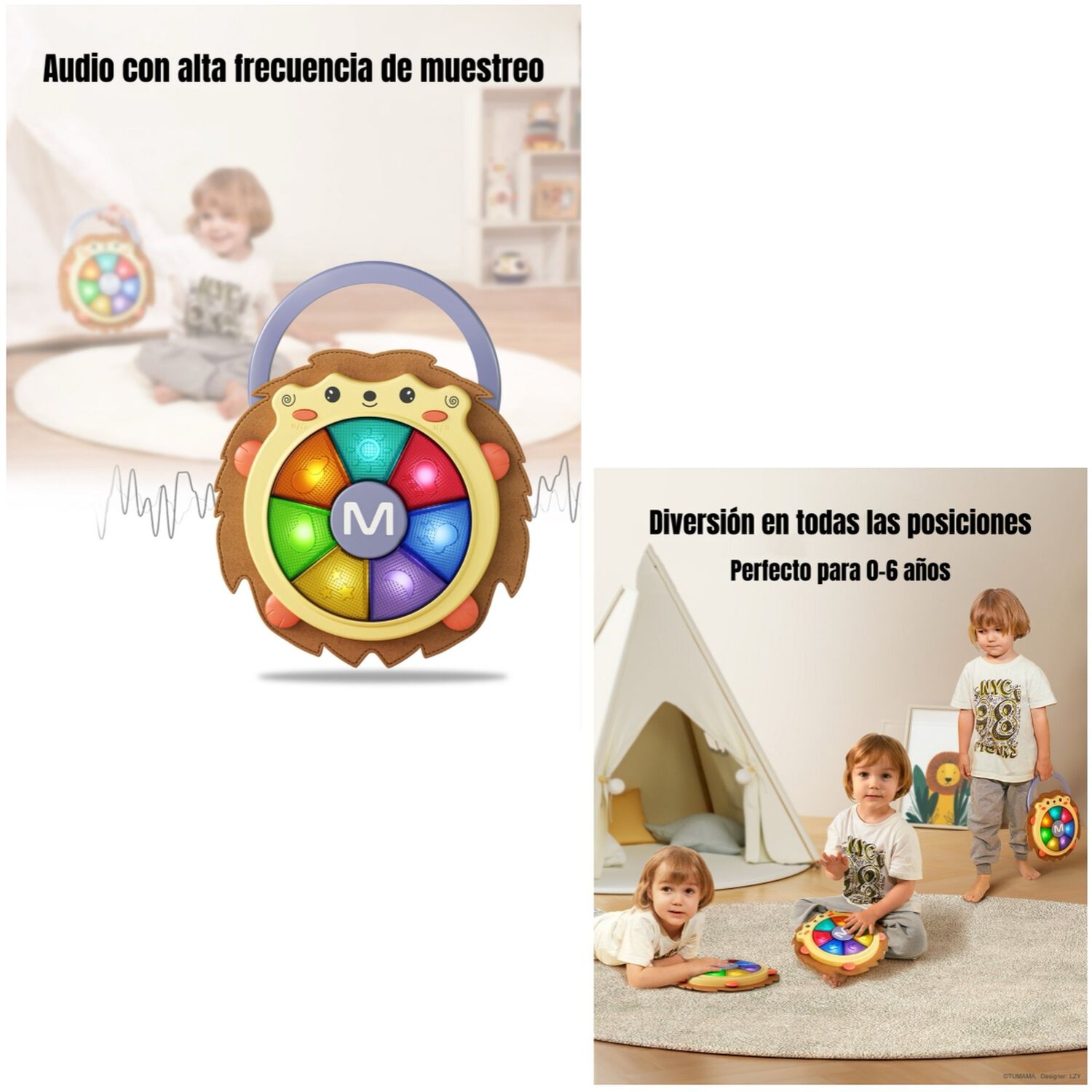 Juguete Sensorial Musical Con Luces 0-6 A&ntilde;os Tm139 Lubabycas image number 5.0