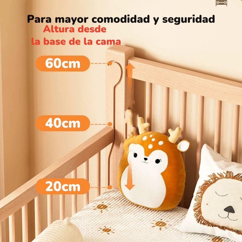 Cama Colecho 4 Laterales Con Colchón Y Sabana Plus Lubabycas image number 2.0