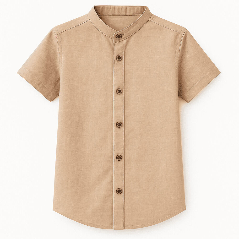 Camisa Ni&ntilde;o Lino Manga Corta Fresca Y Elegante image number 0.0