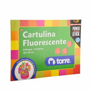 Cartulina Española Fluorecente Carpeta De 6 Pliegos Colores Torre