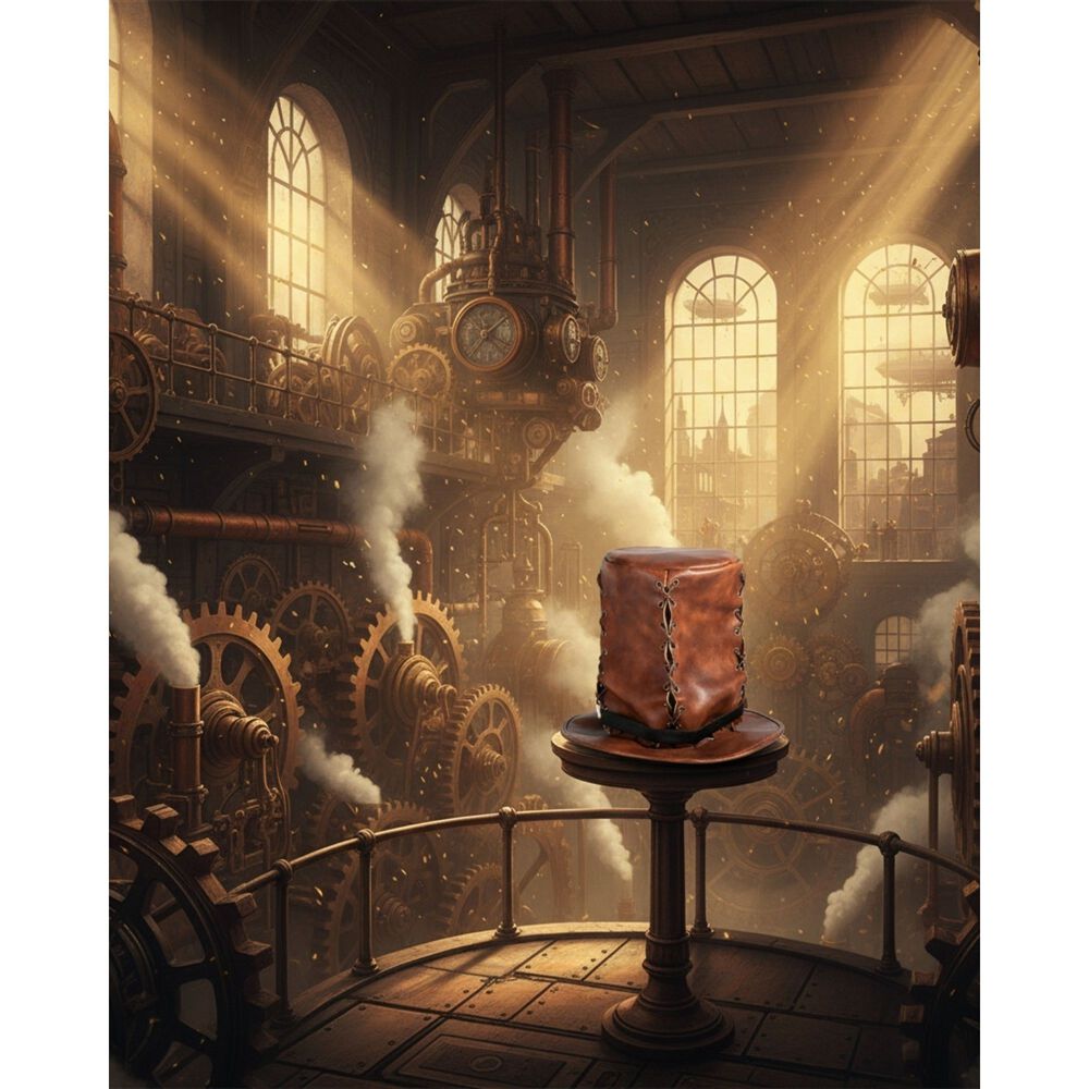 Sombrero Copa Disfraz Steampunk Cuero Premium image number 3.0