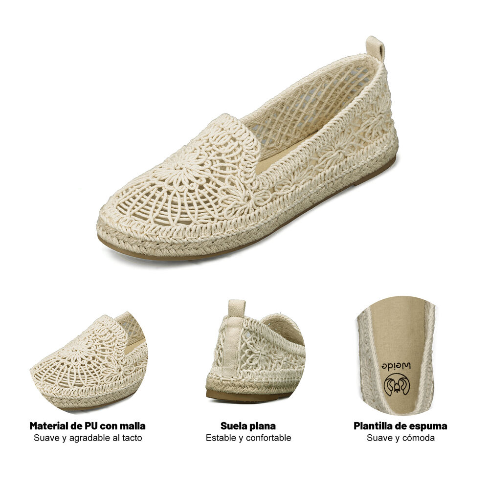 Alpargata Casual Plana Transpirable Mujer Weide Qiu389 image number 7.0