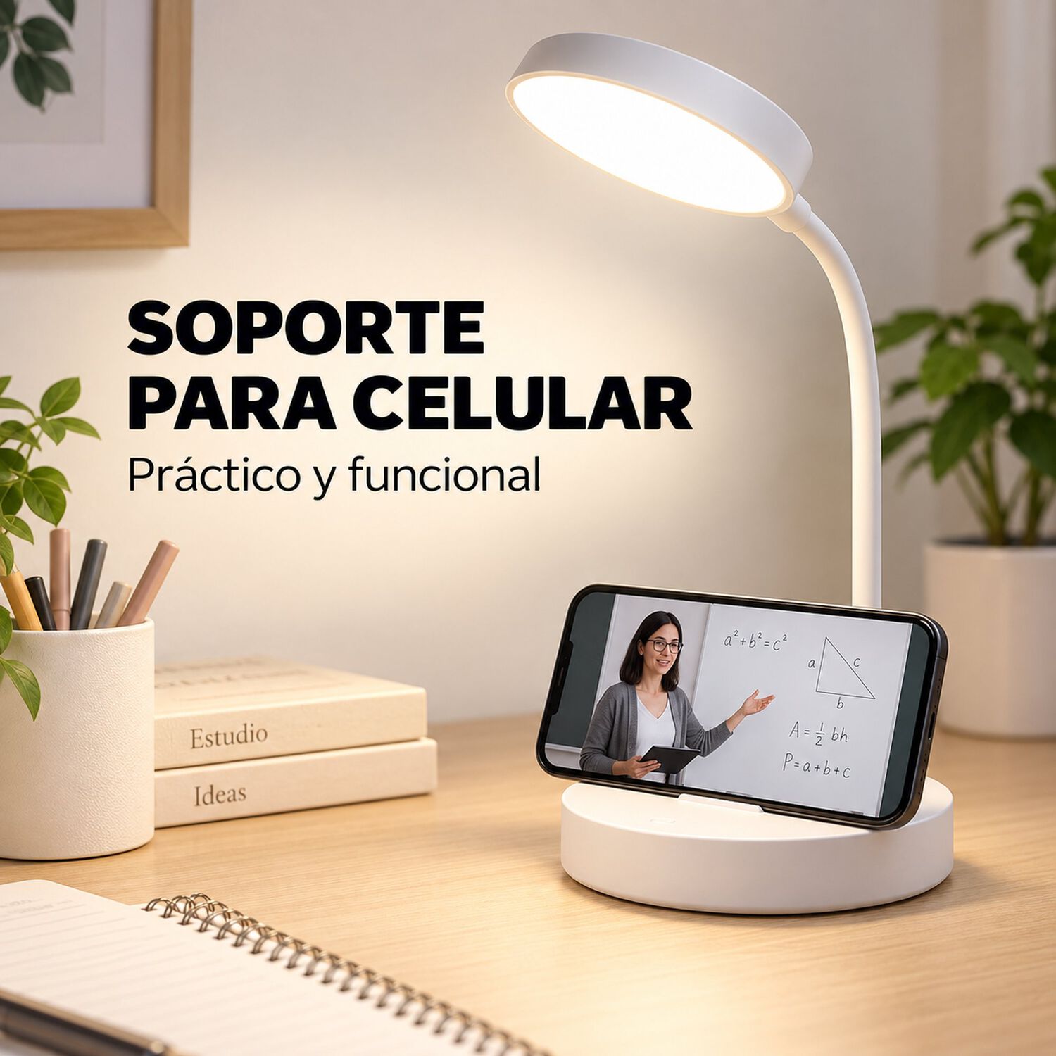 L&aacute;mpara De Mesa Led T&aacute;ctil Flexible Recargable Usb Estudio image number 3.0