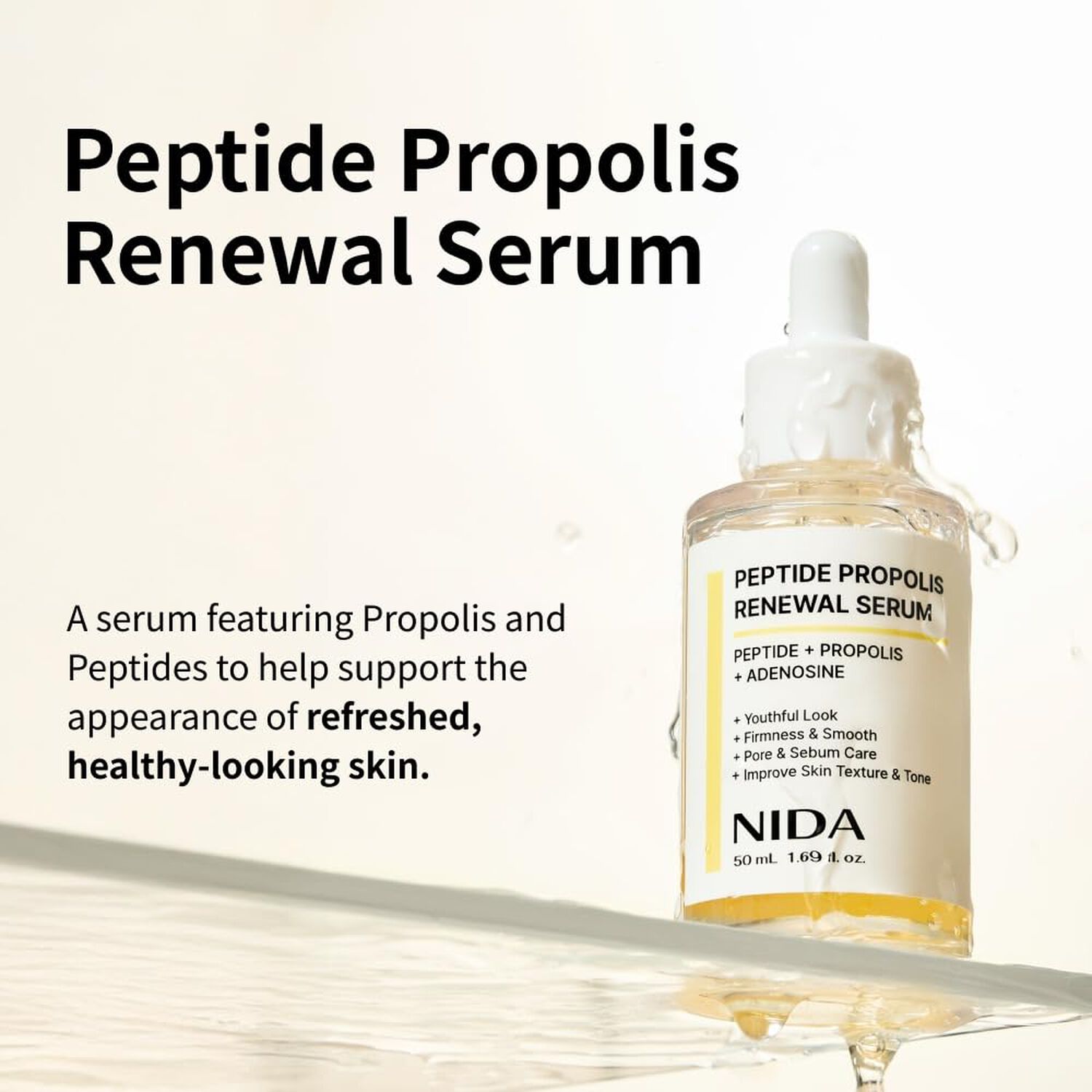 Peptide Propolis Renewal Serum (nida) -50ml Serum Antiedad Con Prop&oacute;leo Y P&eacute;ptidos image number 4.0