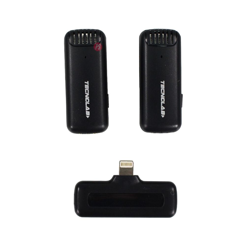 Kit Micrófonos Duales Lavalier Inalámbricos 25mts Hd - Ps image number 1.0