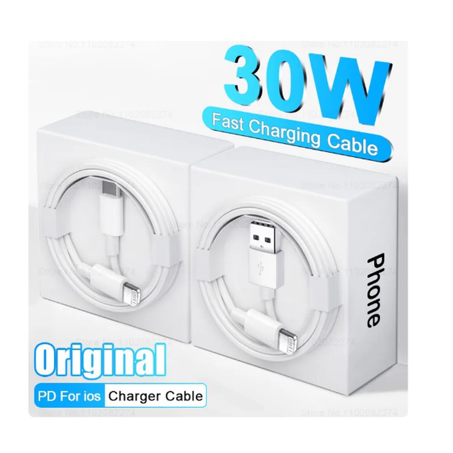 Cable Carga R&aacute;pida 25w Celular 3.1a Usb A Lightning Compatible Para Iphone image number 1.0