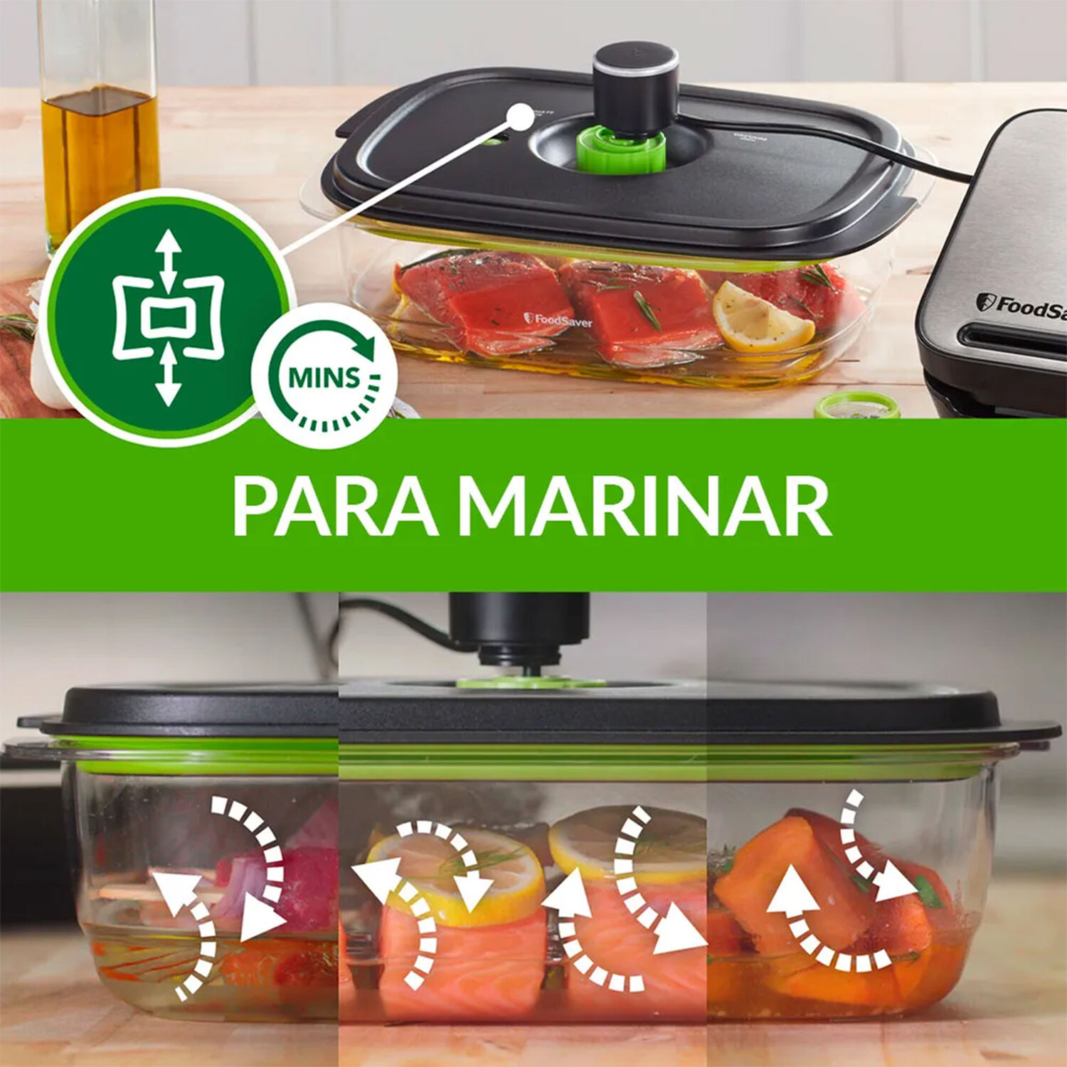 Pack 3 Contenedores Foodsaver Con Marinador image number 4.0
